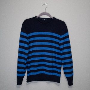 GAP Navy Striped Pullover Crewneck Knit Sweater